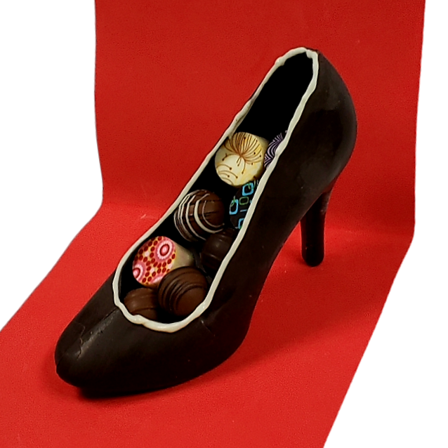Chocolate High Heels with Artisan Truffles