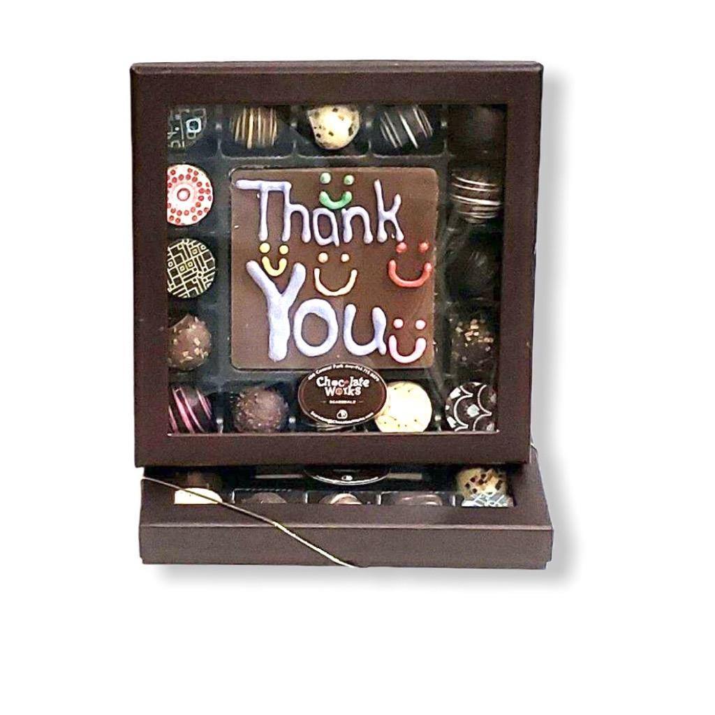Chocolate Thank You Artisan Truffle Gift Box - Chocolate Works Scarsdale