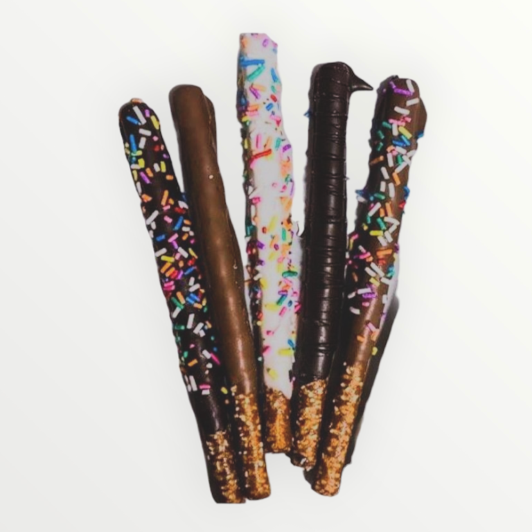 Chocolate Dipped Pretzel Rods