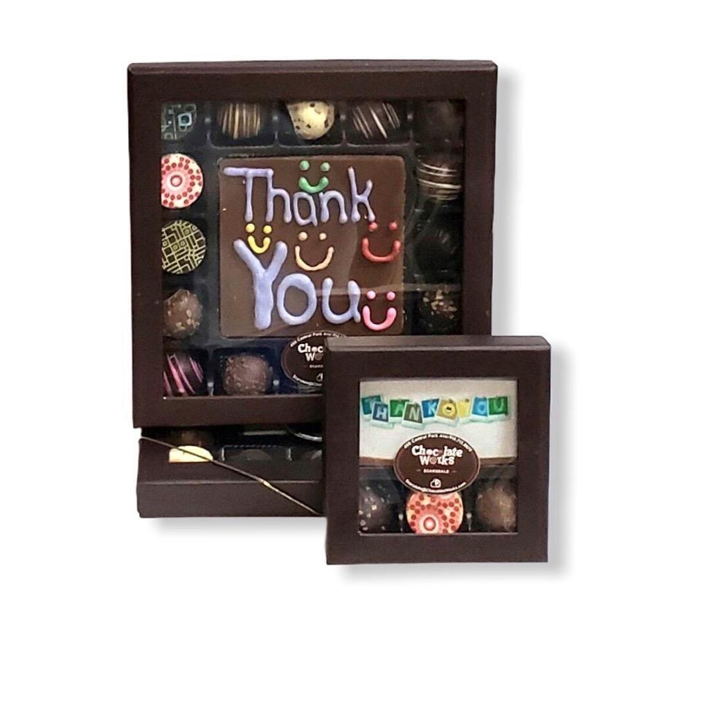 Chocolate Thank You Artisan Truffle Gift Box - Chocolate Works Scarsdale